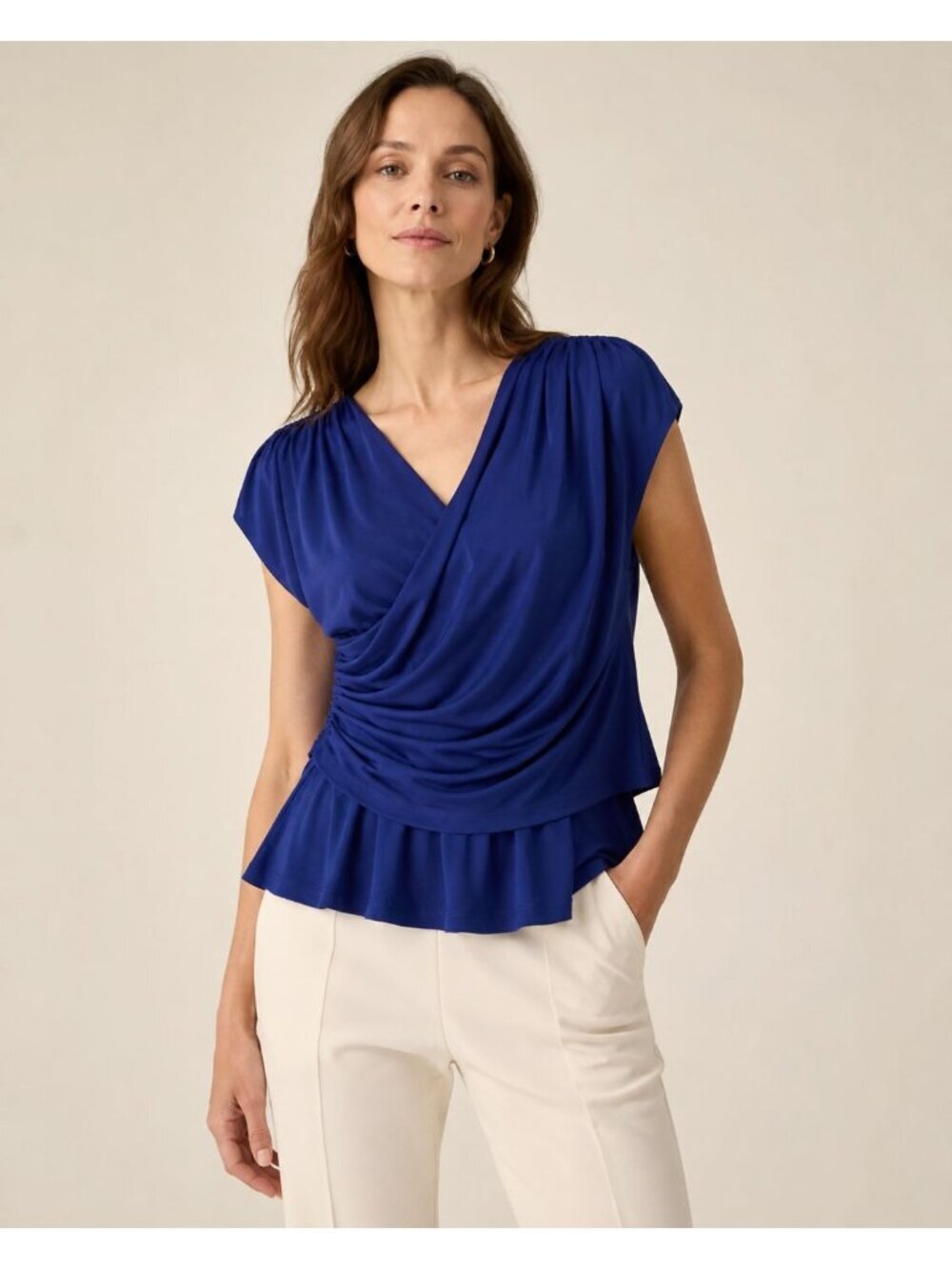 The Fold London Piedmont Blouse Cobalt Blue 12 NWT New